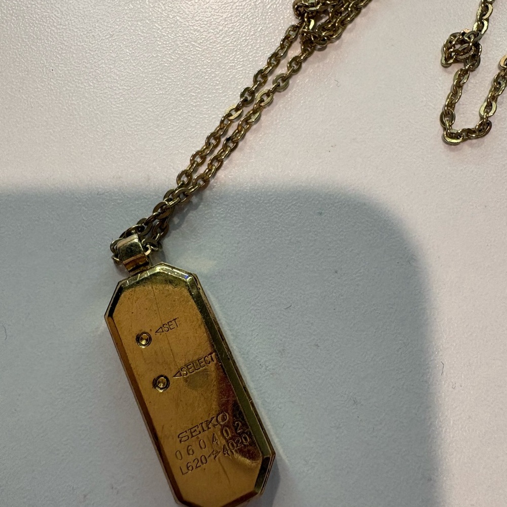 Seiko Gold Digital Pendant Watch - Picture 3 of 3